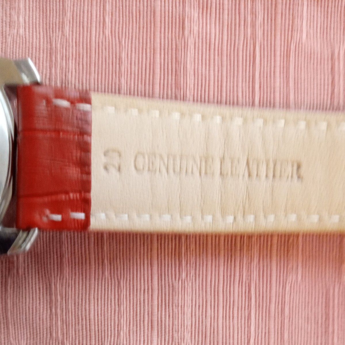 カシオリニエージチタン 電波ソーラー ワインベルト腕時計