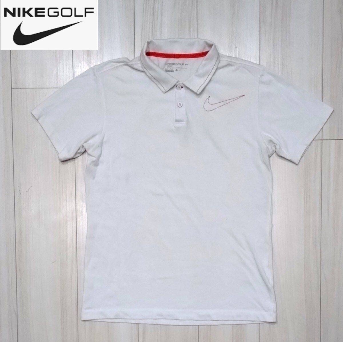 NIKE GOLF ポロシャツ M メンズ ホワイト 半袖シャツ ナイキ ゴルフ_画像1