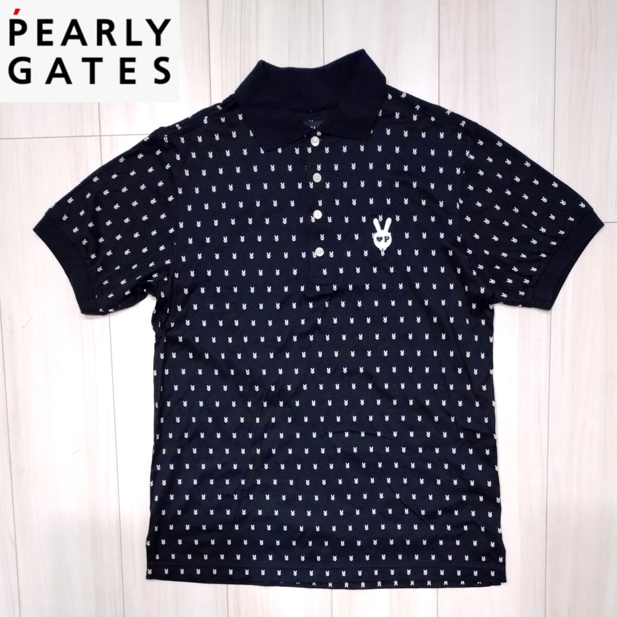 美品 PEARLY GATES ポロシャツ 4 メンズ M 半袖シャツ パーリーゲイツ ゴルフ_画像1
