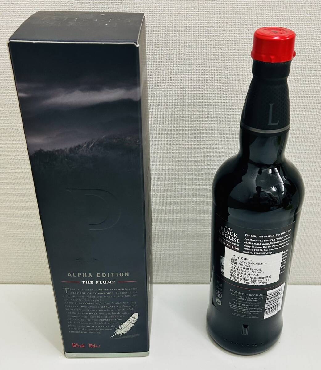 【RG1152SH】1円スタート THE BLACK GROUSE ALPHA EDITION ザブラックグラウス アルファエディション ウイスキー 700ml 40％ 未開栓の画像2