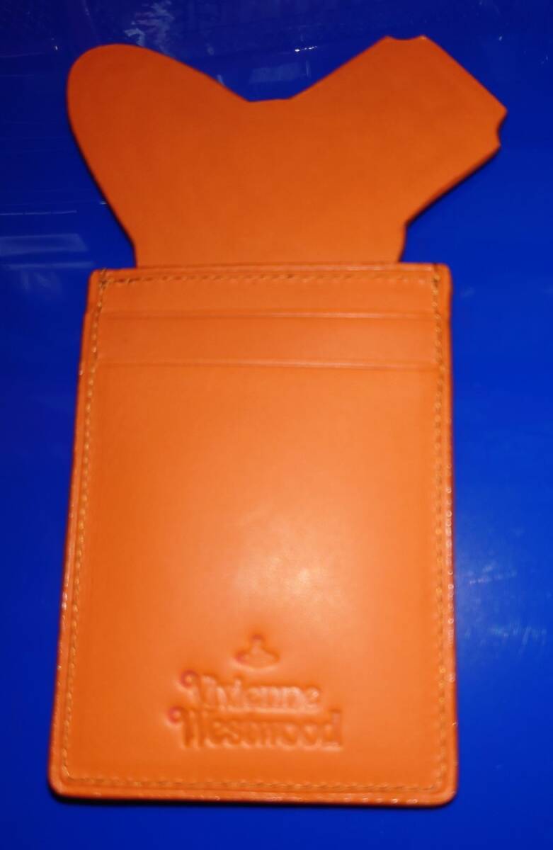 ■新品■ヴィヴィアン オレンジ　茶 オーブ カードケース クレセント スーツの胸ポケットに　A_画像3