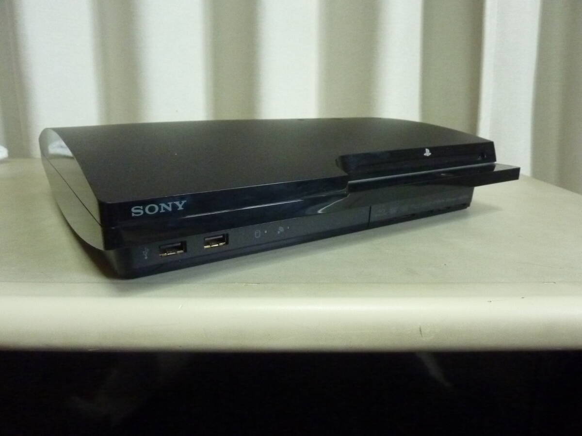 PS3 本体 チャコール・ブラック（CECH-2000A 120GB)本体とコントローラー付きの簡易動作確認済みのジャンク扱い品です。の画像6