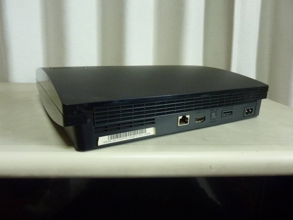 PS3 本体 チャコール・ブラック（CECH-2000A 120GB)本体とコントローラー付きの簡易動作確認済みのジャンク扱い品です。の画像7