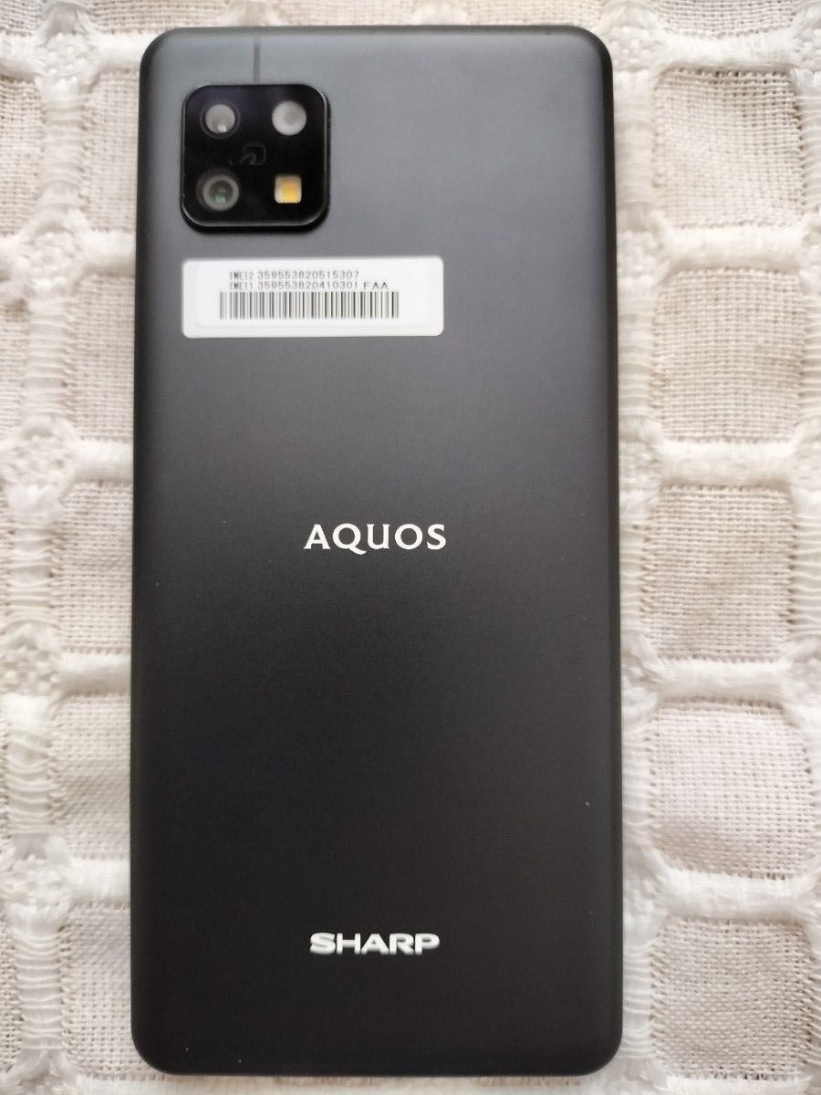 [美品]　AQUOS sense6 SH-M19 6.1インチ メモリー6GB ストレージ128GB ブラック SIMフリー