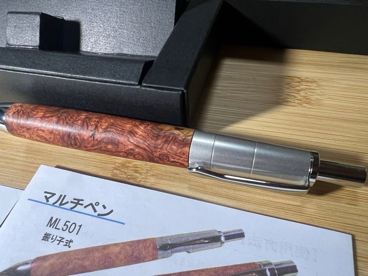 クラフトエー 振り子式 マルチペン ML501 一部紅白カリン瘤 新品 クラフトエー 振り子式 マルチペン ML501 一部紅白カリン瘤 新品