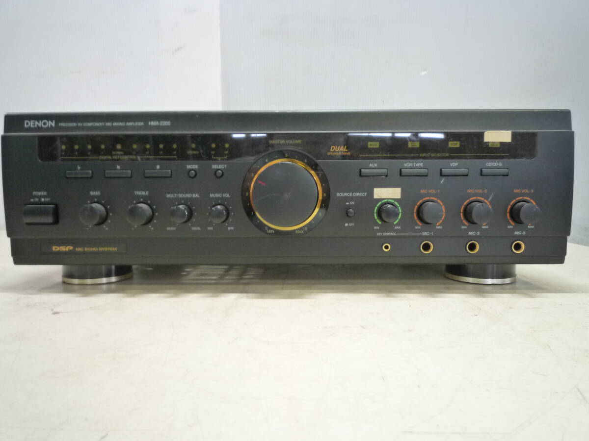 【6-3-28-1Ta】 DENON　カラオケアンプ　HMA-2200　日本コロンビア_画像1