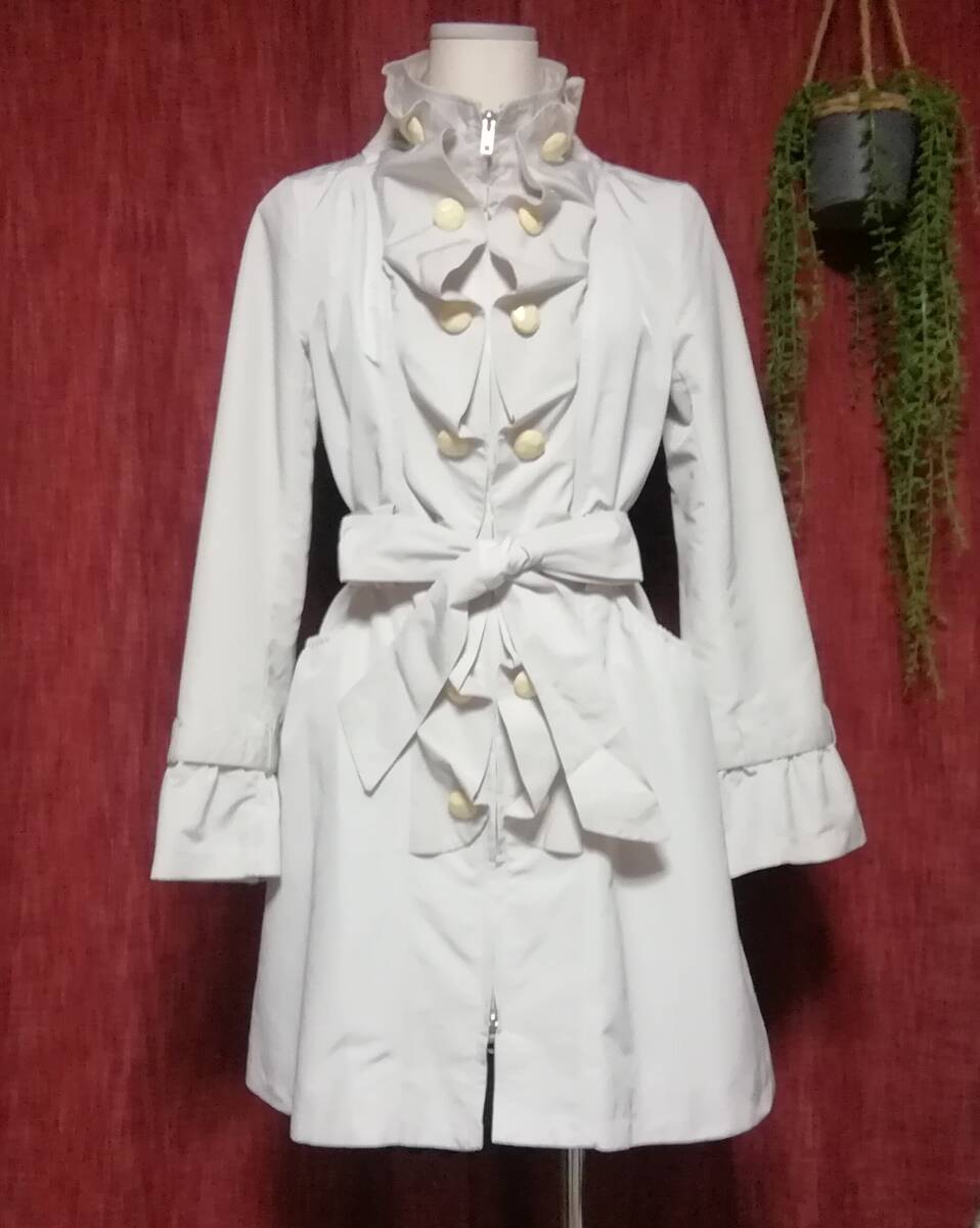 プチプードル 【Petit Poudre】スプリングコート コート フリル可愛い スタンドカラーの画像1