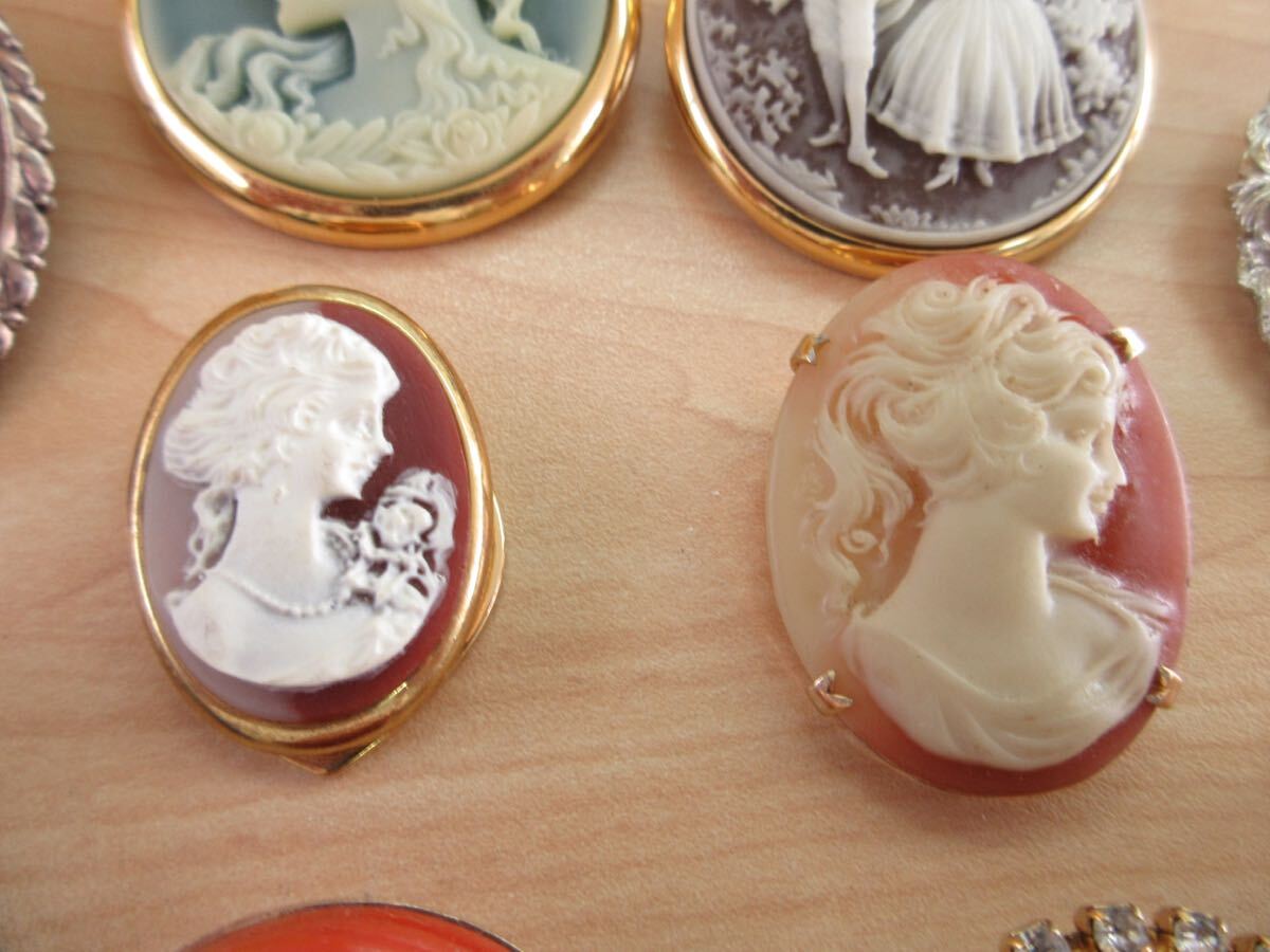 【C88】 カメオ CAMEO カメオ系 ブローチ スカーフリング ヴィンテージ ビンテージ アクセサリー 大量 まとめ売り まとめ TIAの画像4