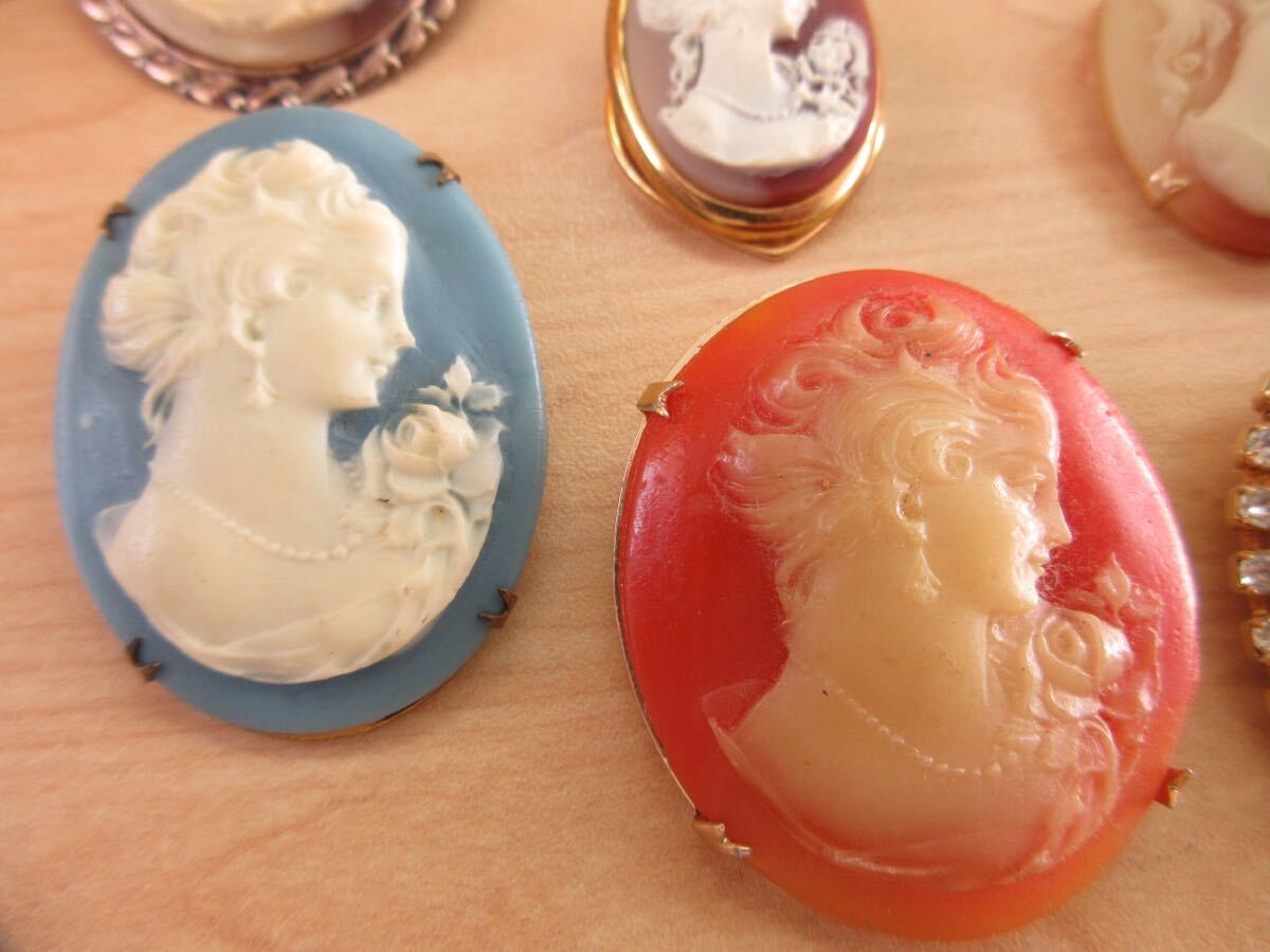 【C88】 カメオ CAMEO カメオ系 ブローチ スカーフリング ヴィンテージ ビンテージ アクセサリー 大量 まとめ売り まとめ TIAの画像5