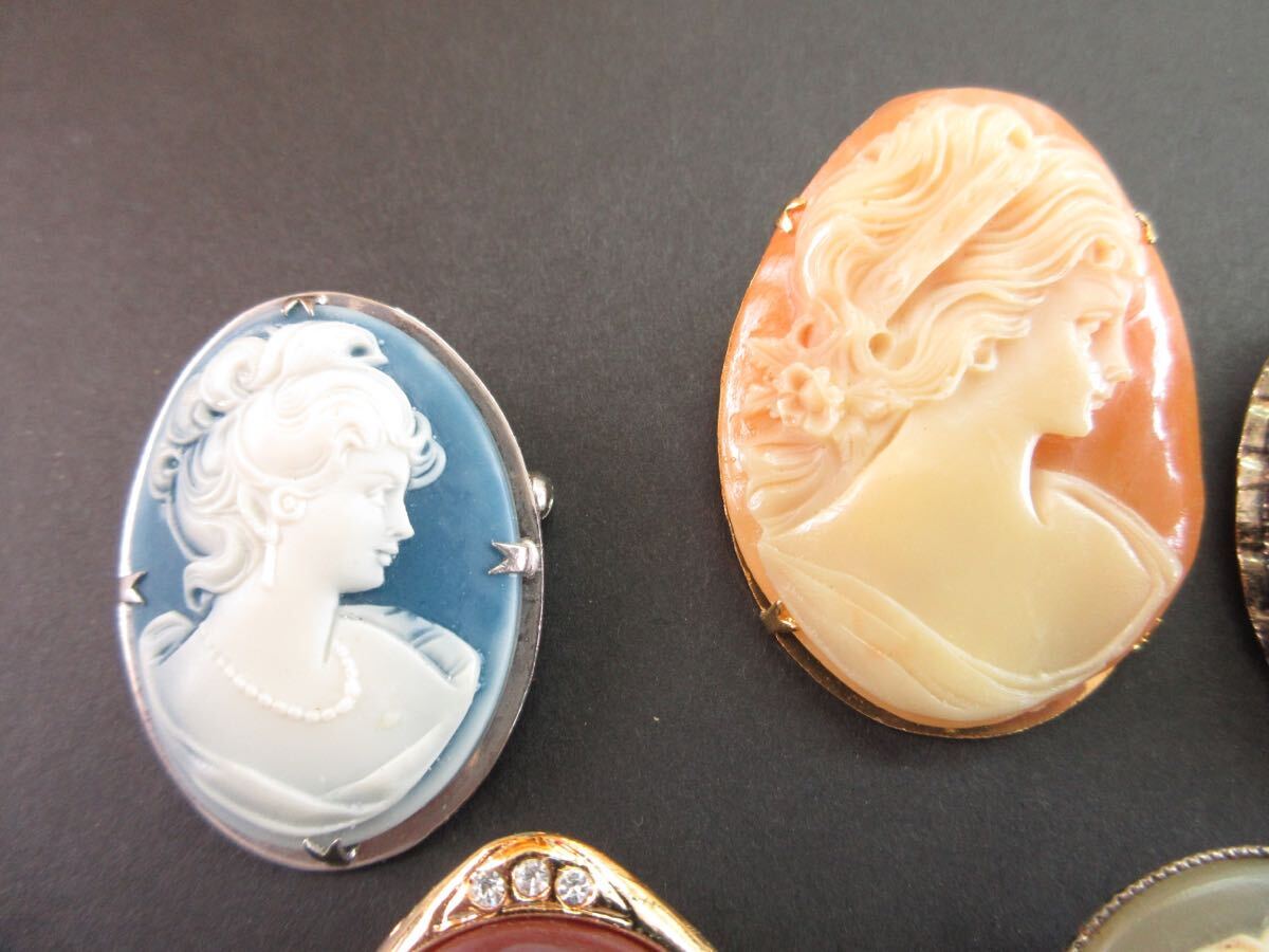 【A81】 カメオ CAMEO カメオ系 ブローチ ペンダントトップ ヴィンテージ ビンテージ アクセサリー 大量 まとめ売り まとめ TIAの画像2