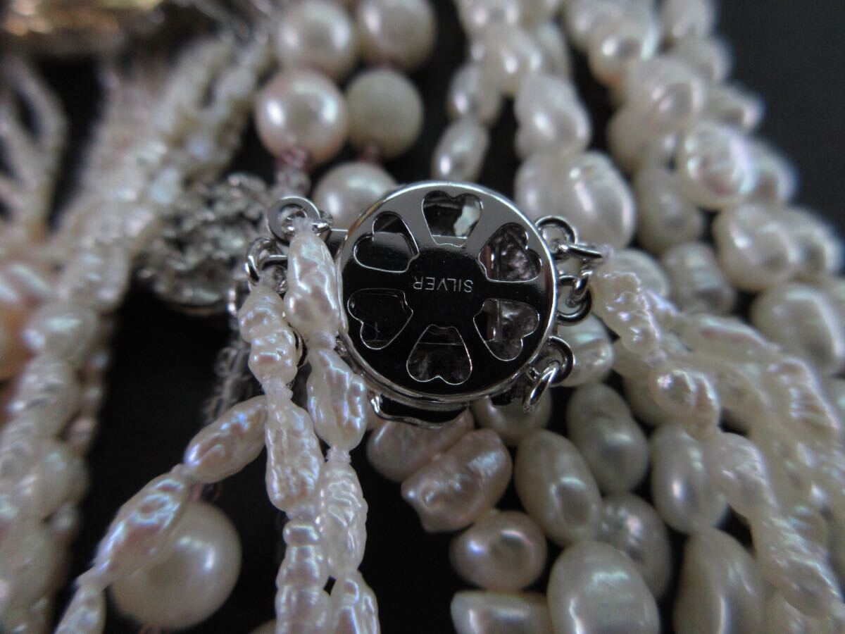 【A11】★60サイズ 淡水パール バロックパール 真珠 ネックレス など SILVER シルバー 含む アクセサリー 大量 まとめ売り まとめ TIAの画像7