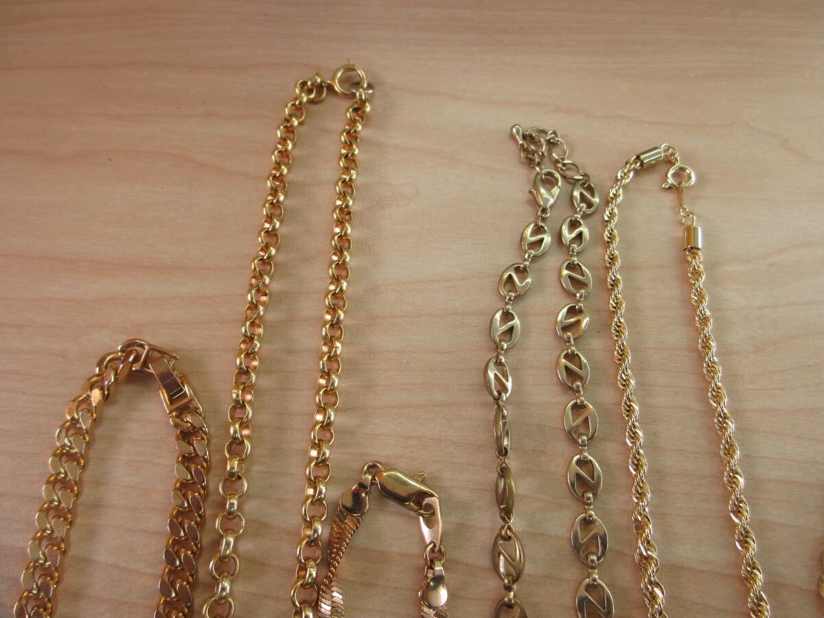 【D88】 ゴールドカラー ゴールド系 ネックレス 喜平 キヘイ きへい など ヴィンテージ アクセサリー 大量 まとめ売り まとめ TIAの画像5