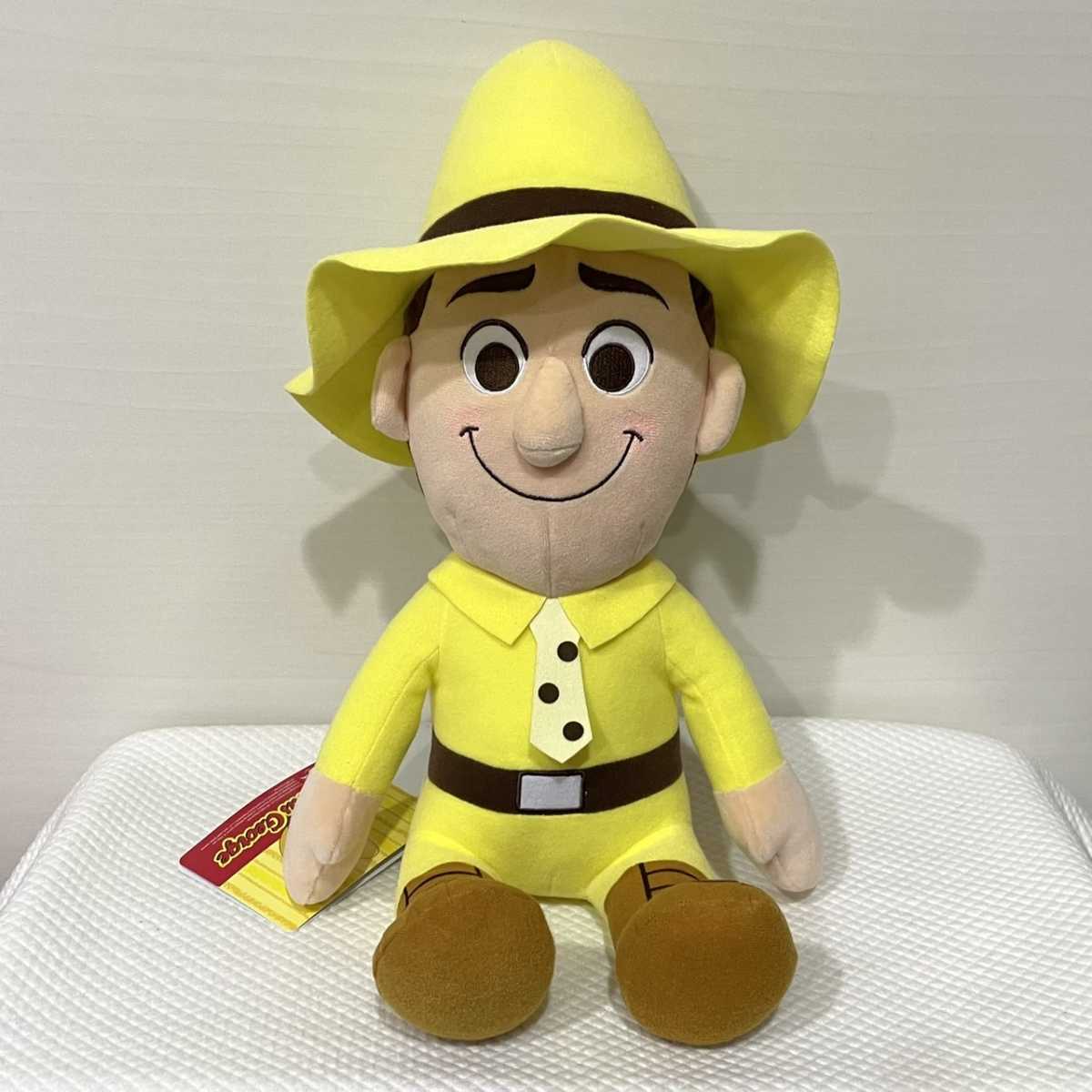【黄色い帽子のおじさん】おさるのジョージ 赤いほっぺ Lぬいぐるみ ジョージ&黄色い帽子のおじさん 単品 新品 タグ付き 座高約35cm PW_画像2