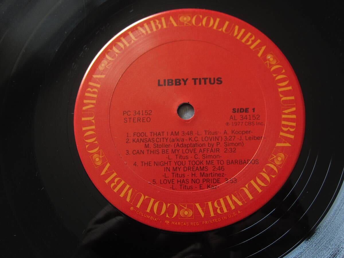 □ LIBBY TITUS 米盤オリジナル準美品！ 両面MASTERDISK刻印 マト2F/1F の画像4
