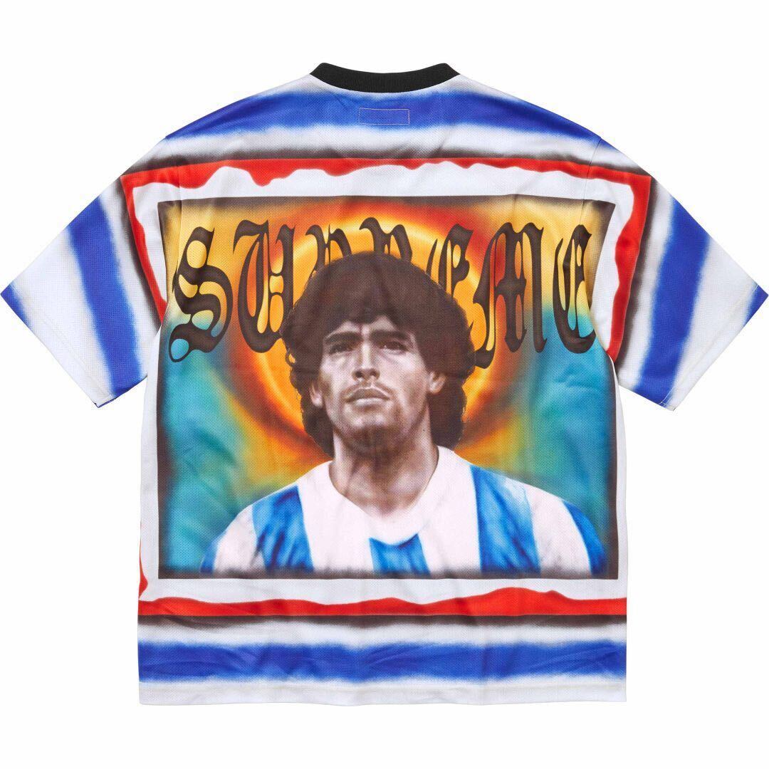 【新品未使用】24SS 新品 SUPREME シュプリーム MARADONA SOCCER JERSEY マラドーナ サッカージャージ Tシャツ カットソー 半袖_画像2