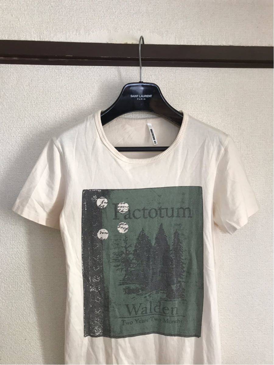 [ superior article ][ postage the cheapest 360 jpy ] FACTOTUM Factotum print T-shirt cut and sewn short sleeves prompt decision first come, first served 