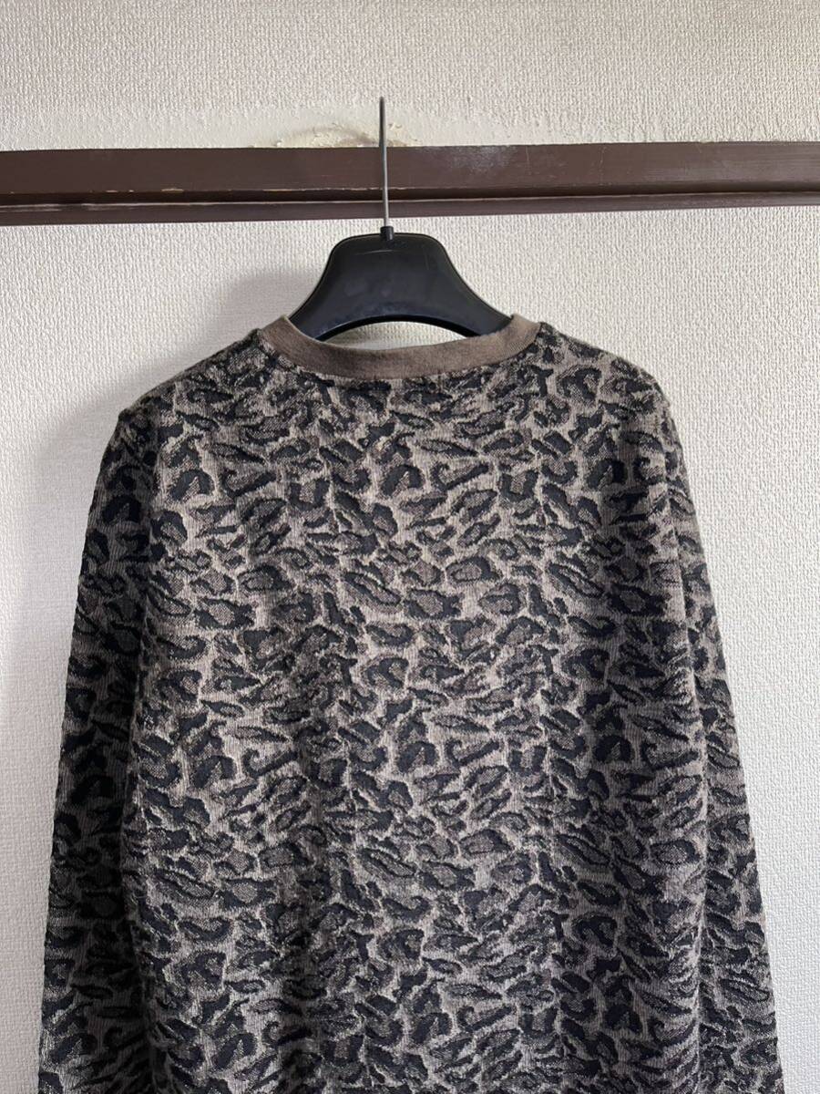 【良品】【レターパックプラス対応】 FACTOTUM ファクトタム leopard knit レオパードニット セーター 即決早い者勝ち_袖裏に薄汚れがございます