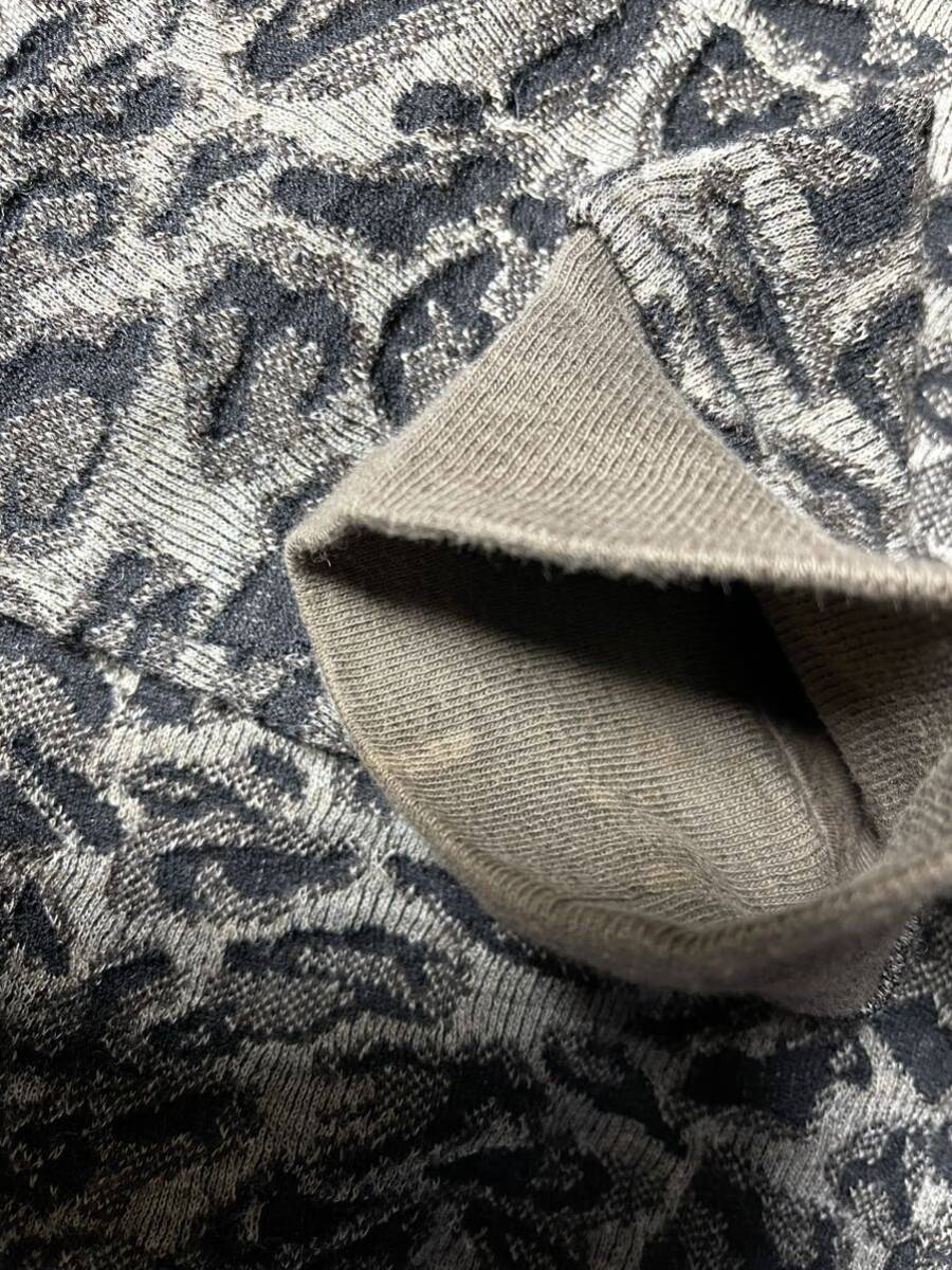 【良品】【レターパックプラス対応】 FACTOTUM ファクトタム leopard knit レオパードニット セーター 即決早い者勝ち_袖裏に薄汚れがございます