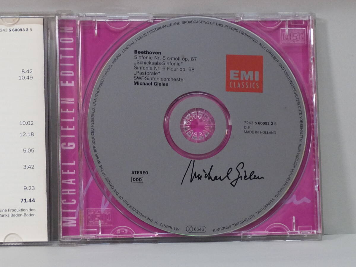 【輸入盤】 Michael Gielen ミヒャエル・ギーレン指揮、南西ドイツ放送交響楽団／ベートーヴェン：交響曲第5番、6番_画像3