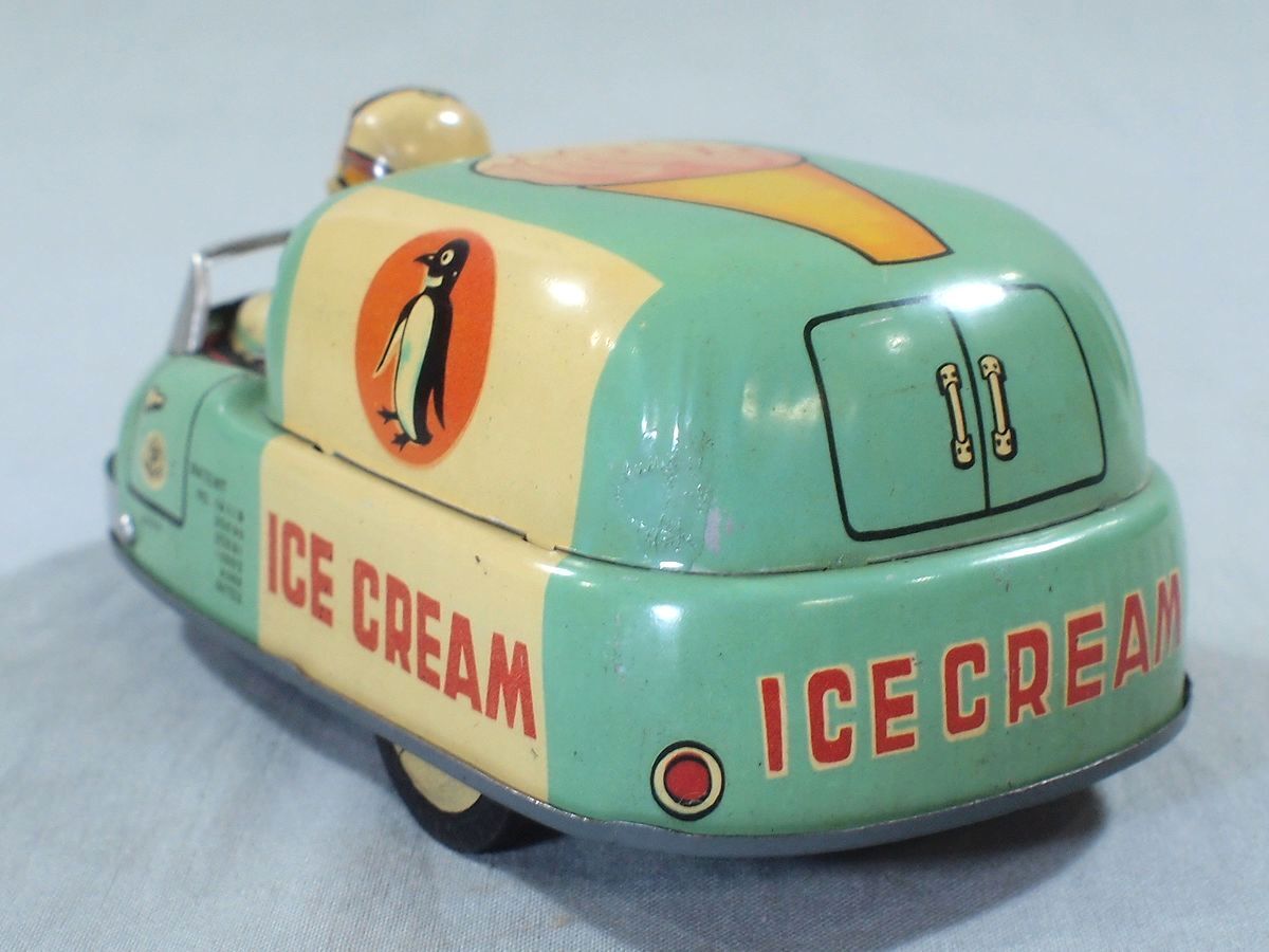 ■当時物 増田屋 マスダヤ ICE CREAM CAR アイスクリームカー トラック 車 マジックアクション ブリキ 玩具 箱付き 昭和レトロ ビンテージの画像6