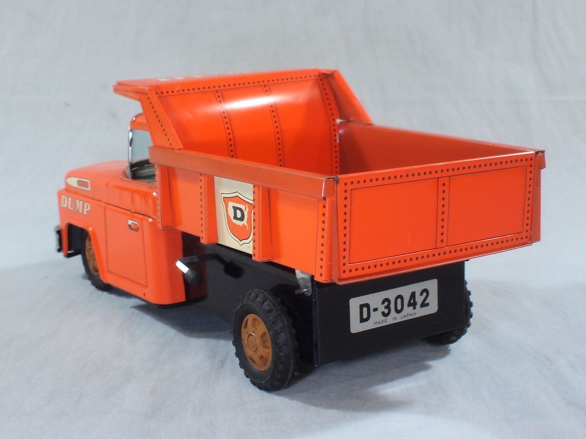 ■当時物 日本製 DAITO 大東 DUMP TRUCK ダンプトラック 車 ブリキ 玩具 フリクション 箱付 昭和レトロ ビンテージ■の画像4