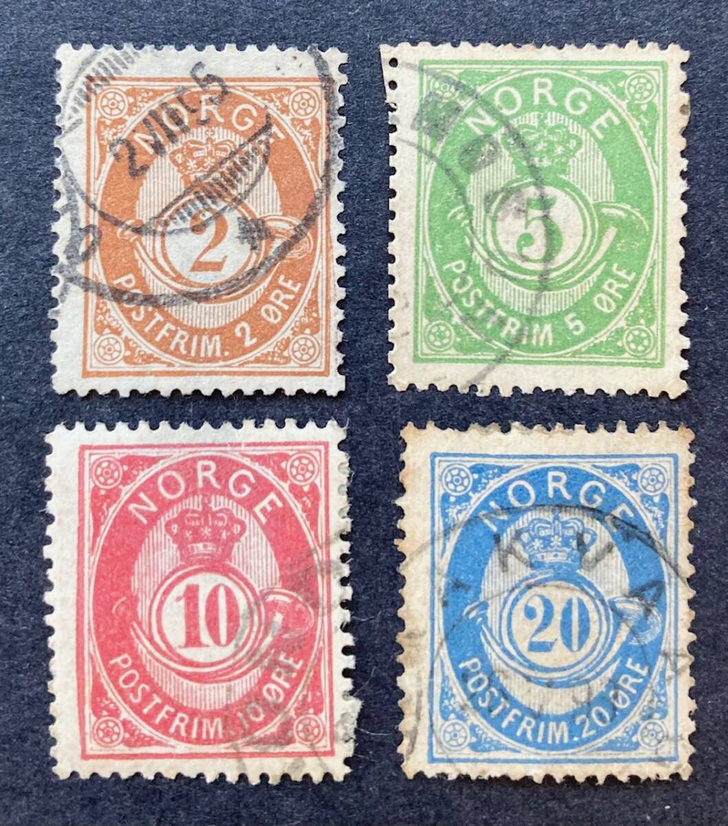 [noru way ]1877-90 year issue : ordinary stamp ( country name selif less +o Skull 2.. image )11 kind used superior article ~ beautiful goods 