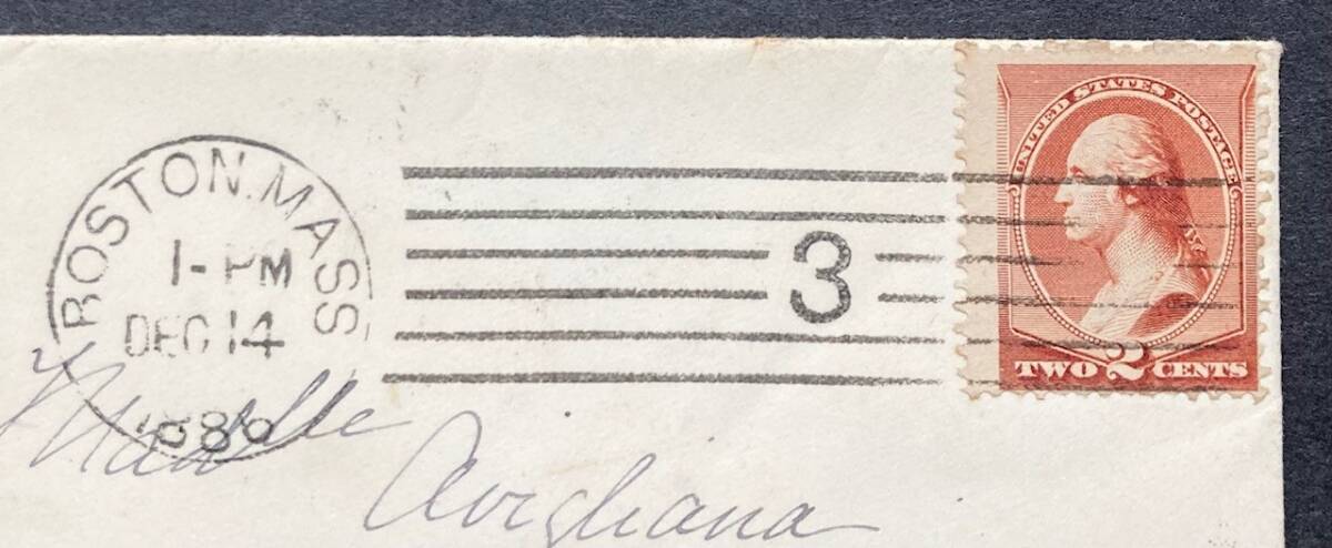 【アメリカ】1880's 2c ワシントン単貼 国内便エンタイア 3通の画像3
