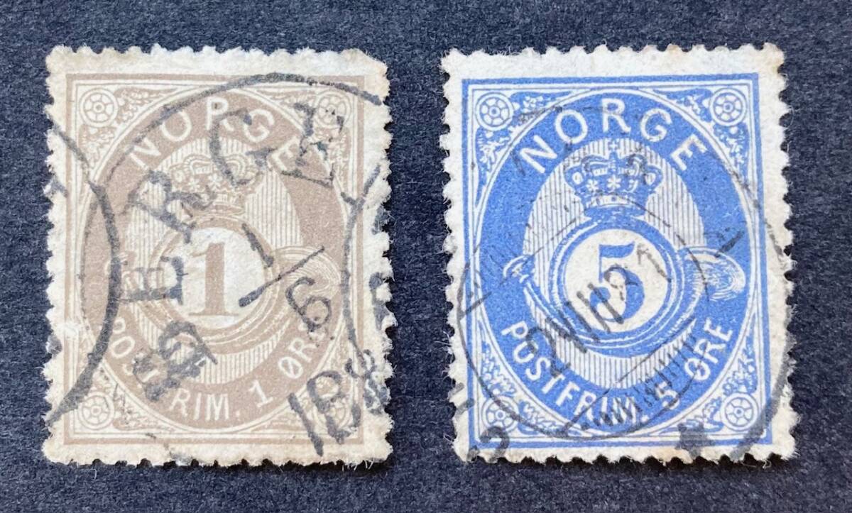 [noru way ]1877-90 year issue : ordinary stamp ( country name selif less +o Skull 2.. image )11 kind used superior article ~ beautiful goods 