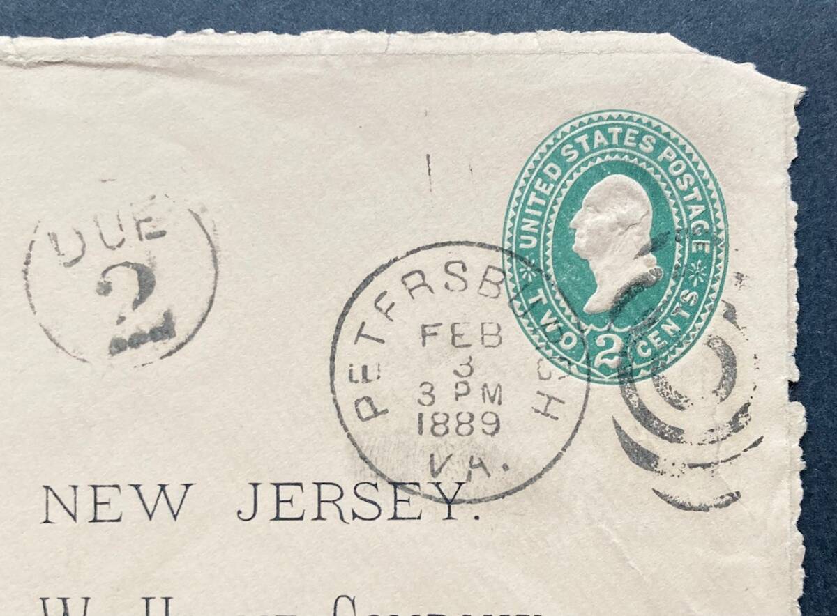 [ America ]1888/89 канцелярские товары ( внутренний рейс )2 пункт :1c mail открытка + 2c mail . кожа нехватка стоимость рейс 
