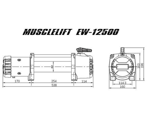 マッスルリフト MuscleLift 24V 12500LBS 電動ウインチ ワイヤーロープ T-MAX(TMAX）社製 オフロード 4X4 4WD クロカン_画像6