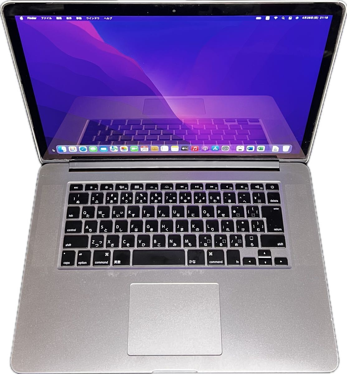 難あり♪〜ハイスペックMacBook Pro (Retina, 15-inch, Mid 2015) i7（2.5GHz） メモリ16GB / SSD512GB / バッテリー新品 / Win11 / Office