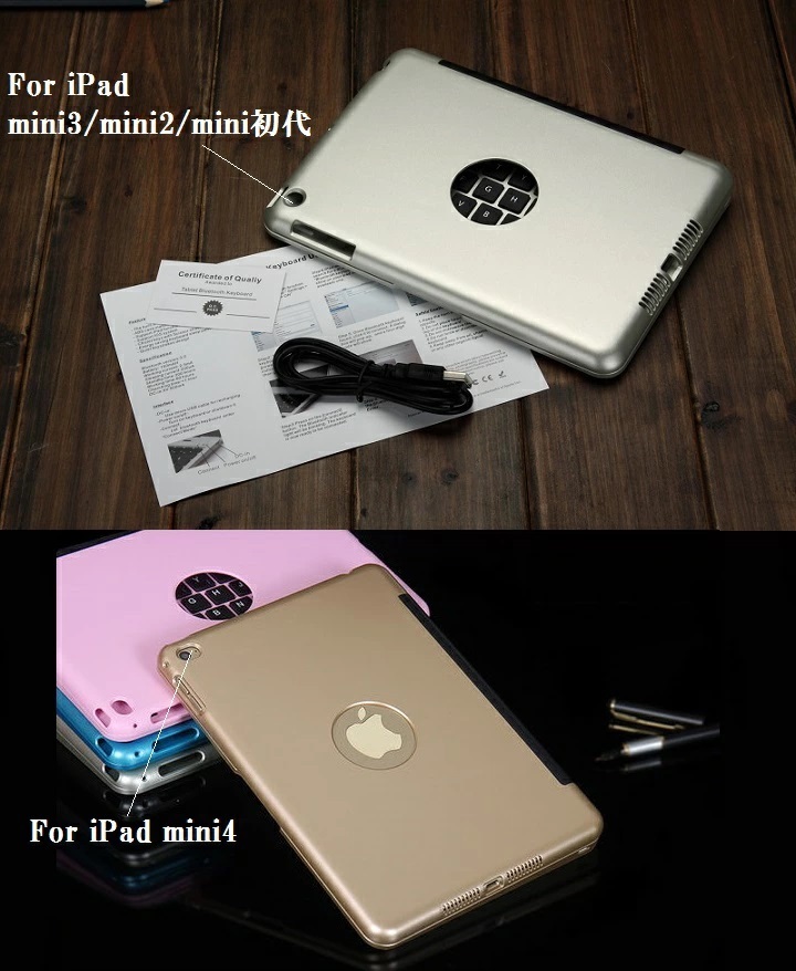 F1/F1＋ iPad mini5/mini4用 Bluetooth ワイヤレス キーボード ハード ケース ノートブックタイプ ブラック_画像4