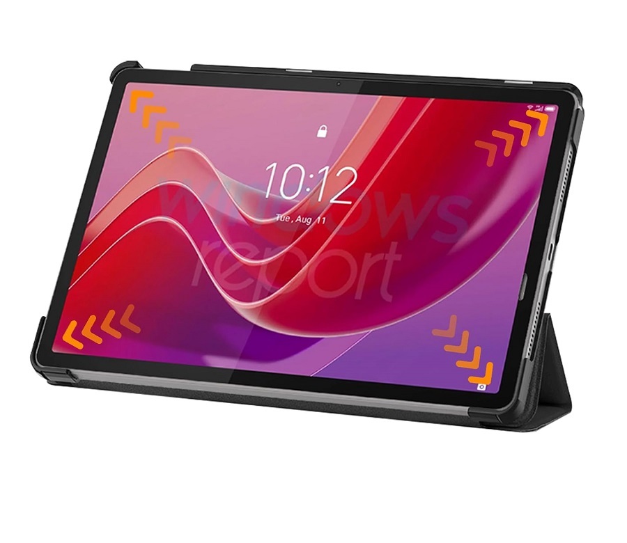 Lenovo Tab M11/Xiaoxin Pad 11用 PU革 スマート カバー ケース 三つ折り スタンド機能 レッド_画像5