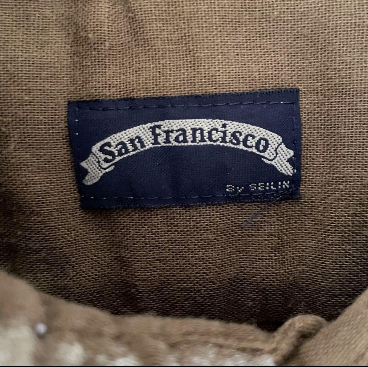 San Francisco サンフランシスコ 聖林 ミリタリーシャツ カーキの画像4