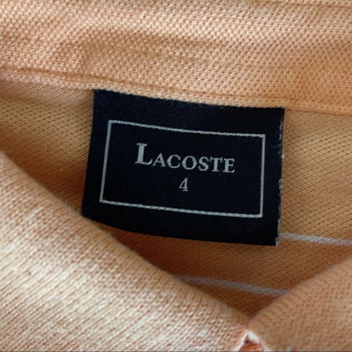 LACOSTE ラコステ 銀ワニ ポロシャツ ボーダー ワンポイント 半袖 半袖ポロシャツ ゴルフ 春夏 の画像4