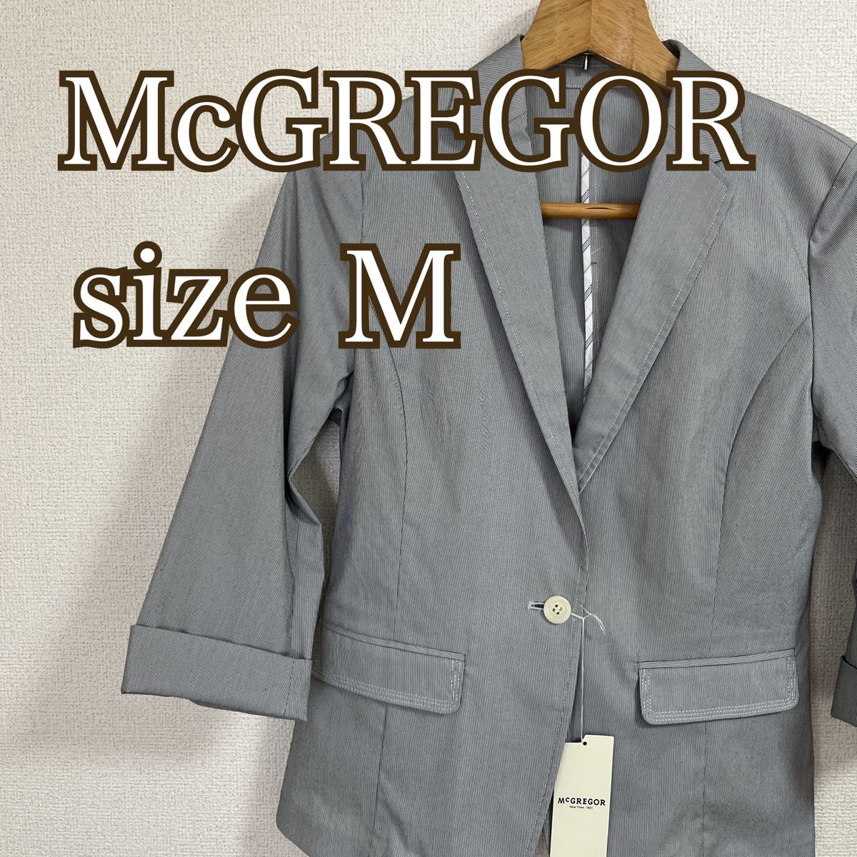 McGREGOR マックレガー テーラードジャケット 七分袖 薄手 ストライプ