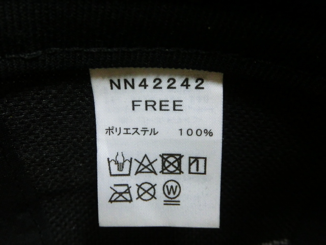 4154PMZ◎THE NORTH FACE ザ ノース フェイス 帽子 ロゴ キャップ NN42242 FREE 黒◎中古の画像8