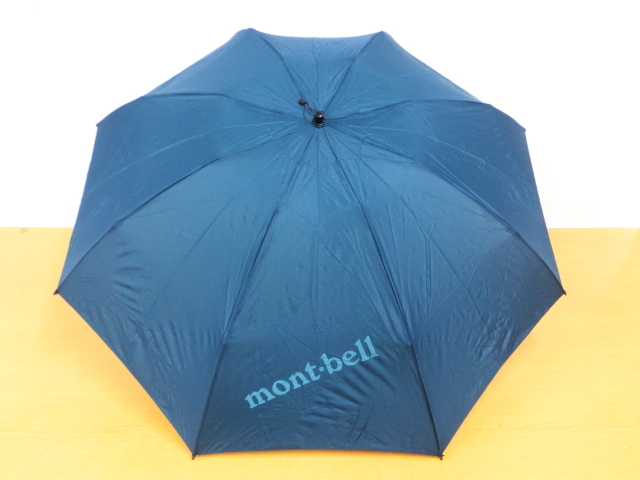 4214PMZ◎mont-bell モンベル トレッキングアンブレラ 折りたたみ傘 ブルーグリーン◎中古