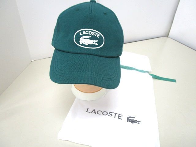 4305RNZ◎LACOSTE ラコステ キャップ 57cm グリーン◎タグ付き未使用品の画像1