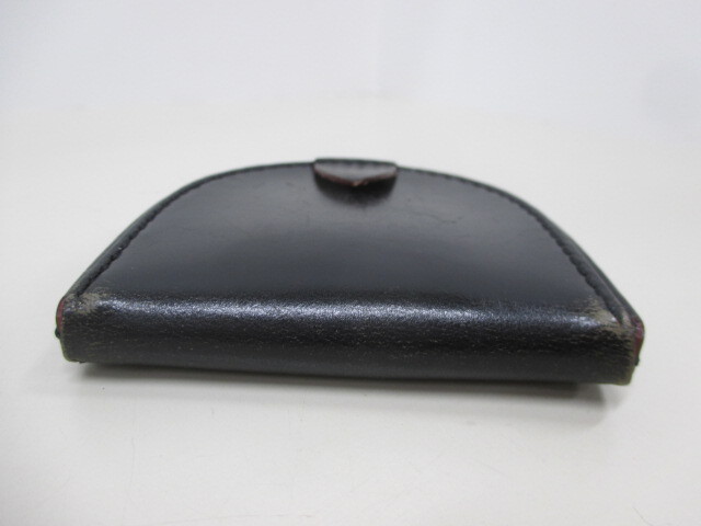 4405FN*GANZO gun zo horseshoe change purse . coin case purse black * used 