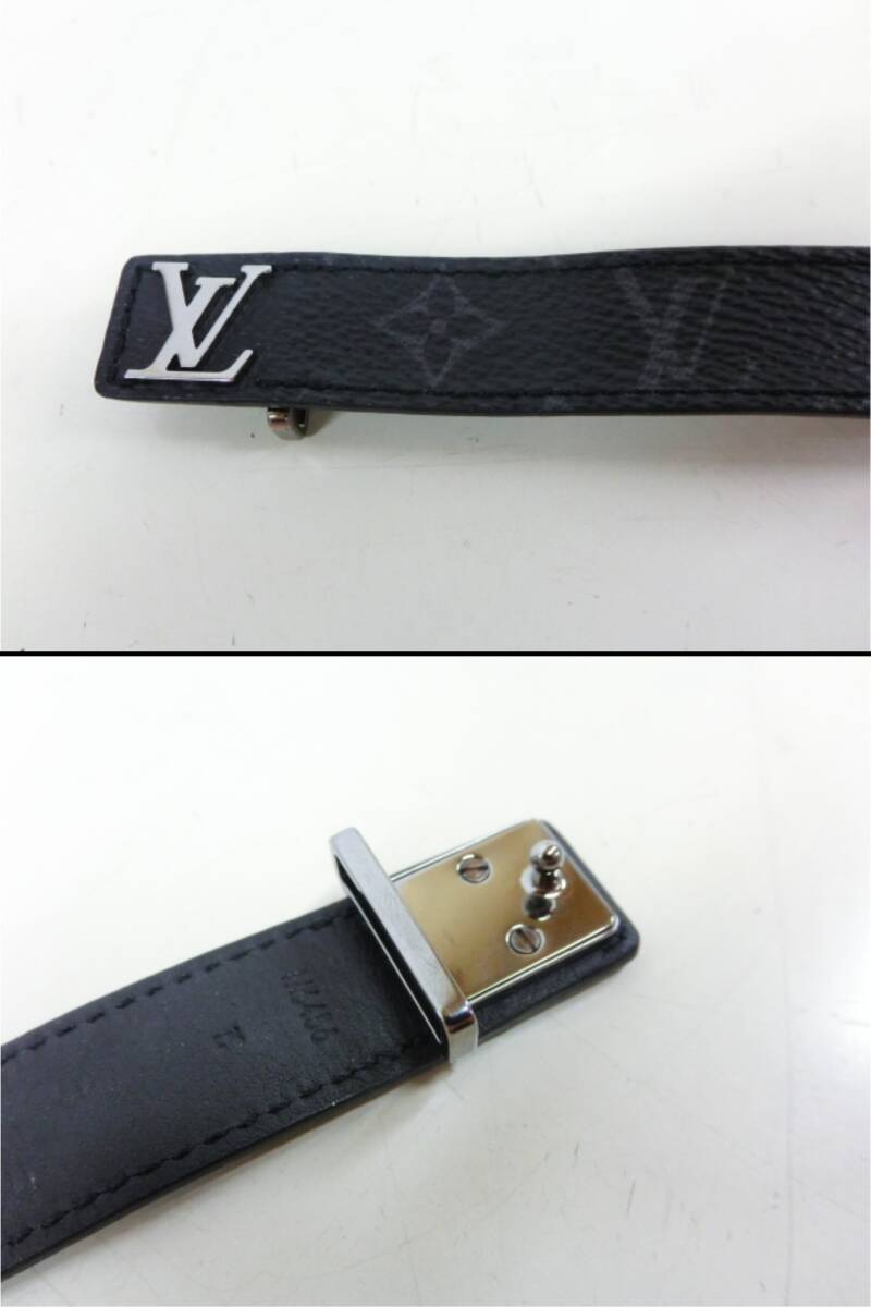 4437PNZ◎LOUIS VUITTON ルイヴィトン M6456 モノグラム エクリプス ブラスレ LV スリム ブレスレット 黒/ブラック アクセサリー◎中古_画像9