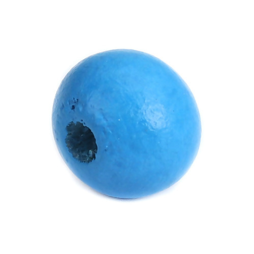 カラーウッドビーズ　500個入（ブルー系色）木製ビーズ 天然素材ナチュラルビーズ10mm_画像2