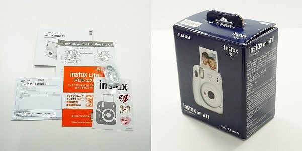 FUJIFILM/ Fuji film instax mini 11 Cheki instant camera ice white simple operation verification ending /000