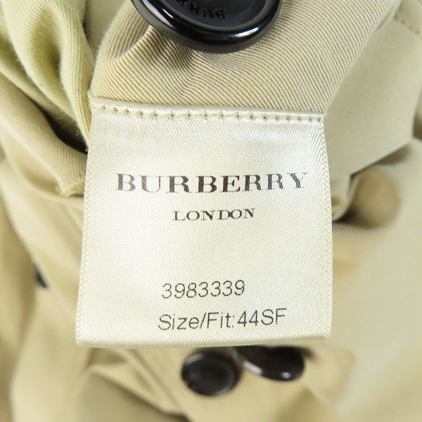 ☆BURBERRY London England/バーバリーロンドン THE KENSINGTON 裏ノバチェックトレンチコート 3983339/44 /080の画像8