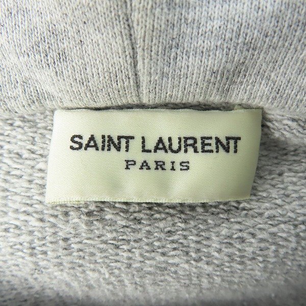 ☆【JPタグ】SAINT LAURENT PARIS/サンローランパリ プルオーバーパーカー グレー/TT09 464581 YB2OD/M /060の画像3