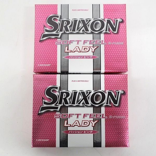 【未使用】DUNLOP/ダンロップ SRIXON/スリクソン SOFT FEEL LADY ゴルフボール パッションピンク 2ダース /000_画像3