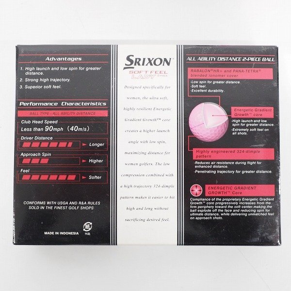 【未使用】DUNLOP/ダンロップ SRIXON/スリクソン SOFT FEEL LADY ゴルフボール パッションピンク 2ダース /000_画像5