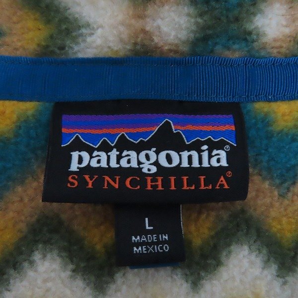 ☆patagonia/パタゴニア SYNCHILLA/シンチラ スナップT フリースジャケット 総柄 25450FA15/L /080の画像3