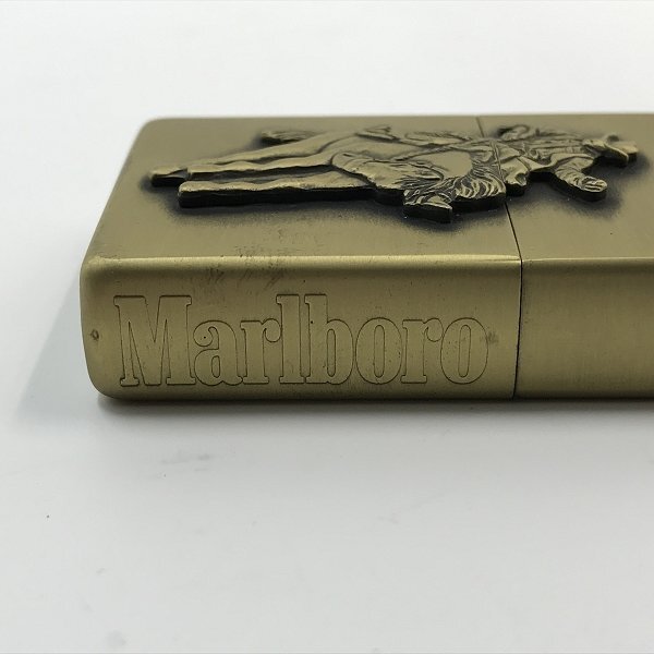 ZIPPO/ジッポー Marlboro/マルボロ カウボーイ ロデオ メタル貼り サイドロゴ 99年製 /LPLの画像7