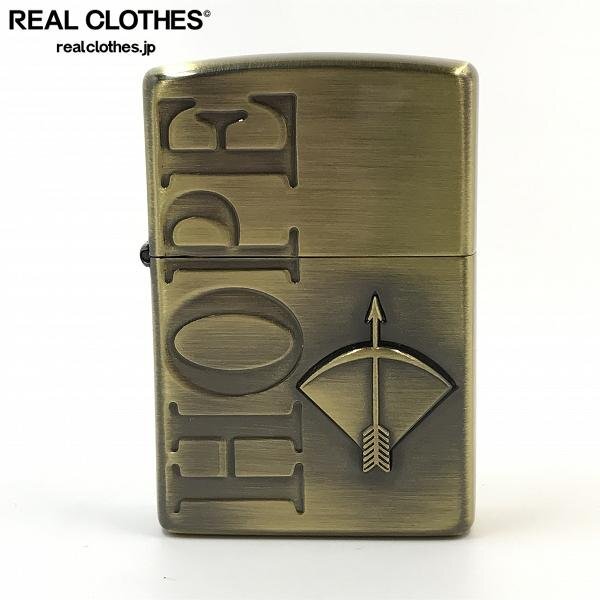 ZIPPO/ジッポー 懸賞品 HOPE ホープ 男の主張 バレルタイプ 古美仕上げ 99年製 /LPLの画像1